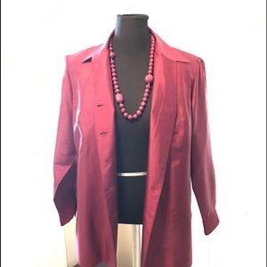 Burgundy Silk Blouse